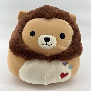Squishmallow Francis Lion Large‎ Squishy Plush Hearts 12" Brown Tan Stuffed Toy